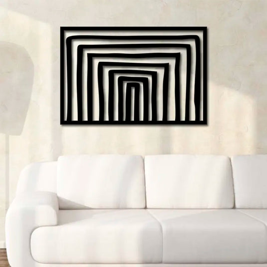 Cuadro de aluminio recortado "Líneas abstractas" - IdealParaDecorar