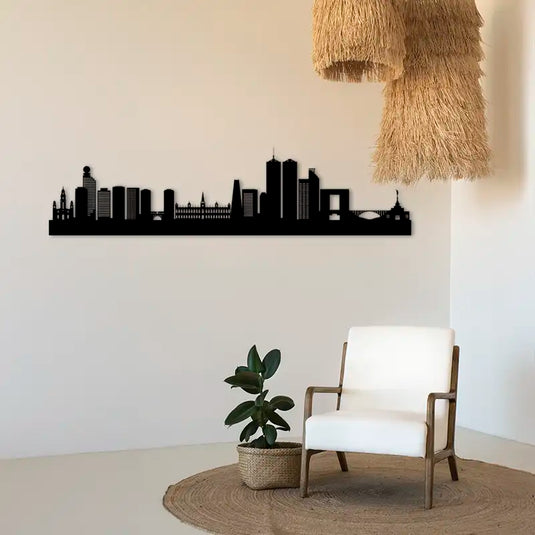 Skyline Caracas en madera