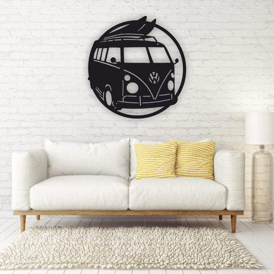 Cuadro de metal para pared Volswaguen - Ideal Para Decorar