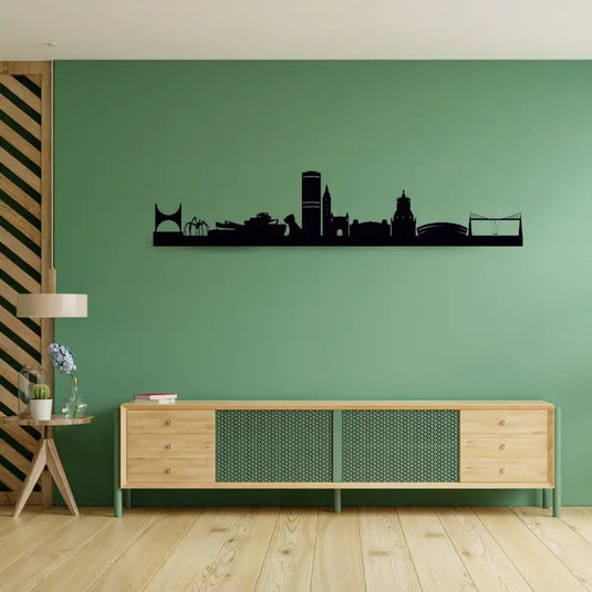 Skyline de Bilbao colgado en la pared de una habitación | Ideal Para Decorar