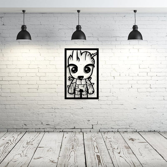 Cuadro de Groot de guardianes de la galaxia para decorar