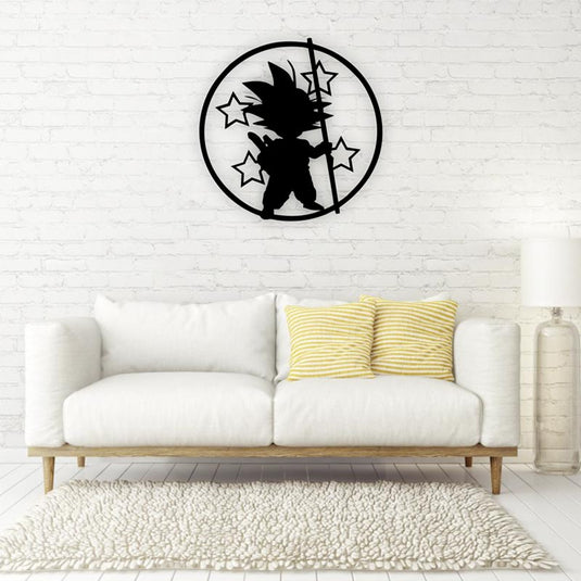 Cuadro Goku sobre bola de Dragón