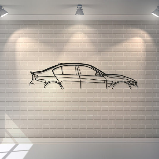 silueta coche BMW F80 - Ideal para decorar tu pared