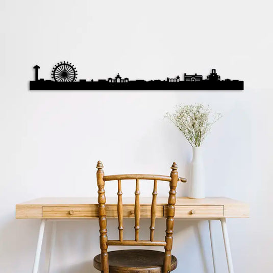 Skyline Albacete en madera