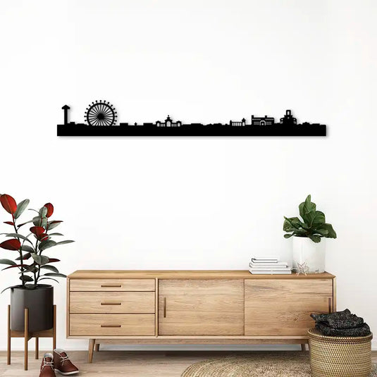 Skyline Albacete en madera