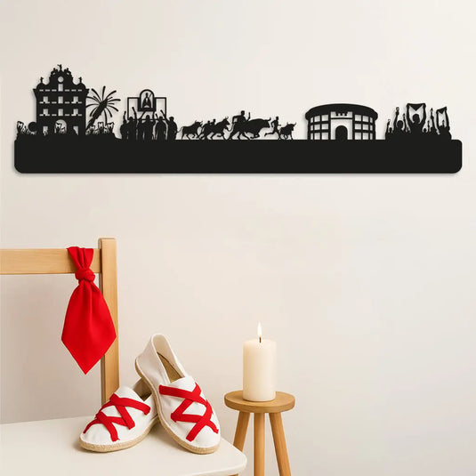 Skyline San Fermín en madera