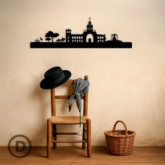 Skyline para colgar en la pared de la ermita del Rocío en Almonte, Huelva.