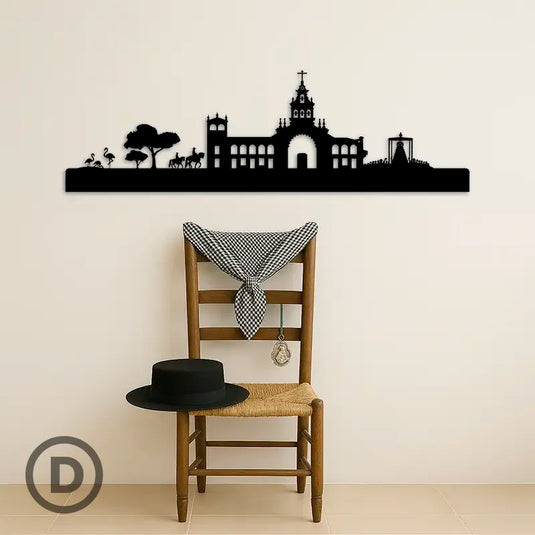 Skyline para colgar en la pared de la ermita del Rocío en Almonte, Huelva.
