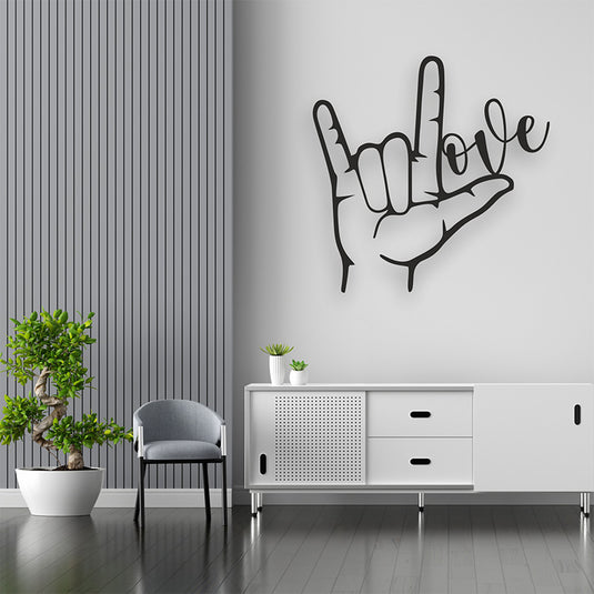 Cuadro love mano de metal - Ideal Para Decorar