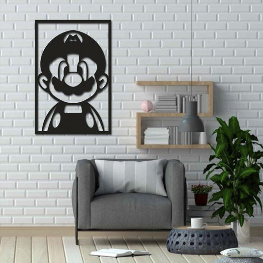 Decorar pared con cuadro de Super Mario