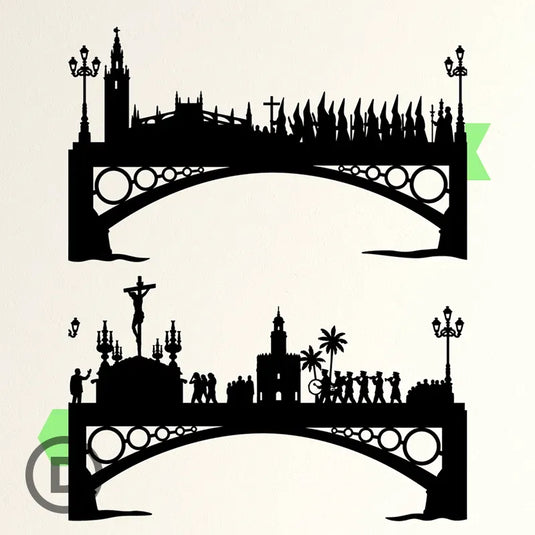 Skyline el Cachorro en el puente de Triana