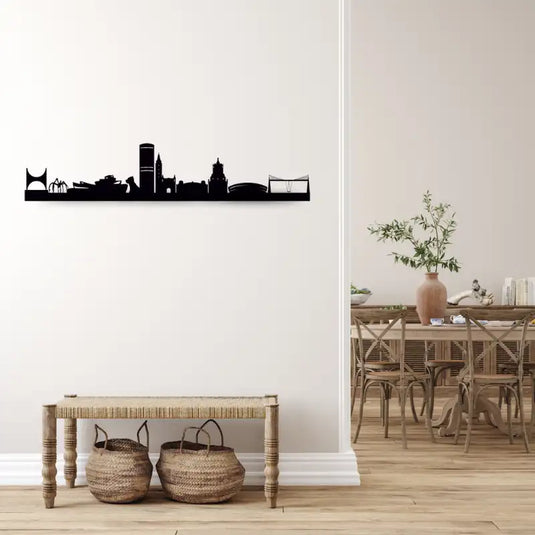 Skyline de Bilbao colgado en la pared de una habitación | Ideal Para Decorar